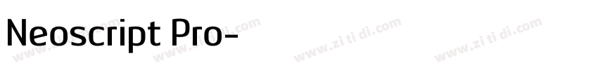 Neoscript Pro字体转换